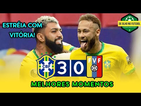 Brasil 3 x 0 Venezuela | Melhores Momentos | Gols de hoje | Copa América 13/06/2021