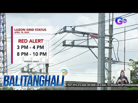 Luzon Grid, isasailalim uli sa Red Alert (April 18, 2024) BT