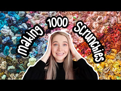 Making 1000 scrunchies in 1 week || scrunchy challenge + Q&A || Scrunchie business || Etsy business