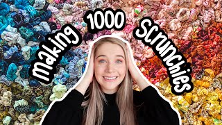 Making 1000 scrunchies in 1 week || scrunchy challenge + Q&A || Scrunchie business || Etsy business