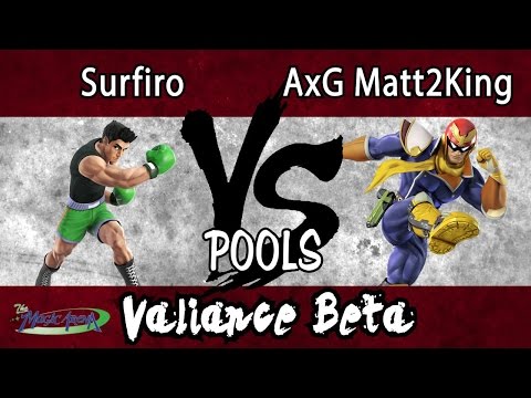 Valiance β - Sufiro (Mac) vs. AxG Matt2King (Cloud, Falcon) - POOLS - Smash 4 - Wii U