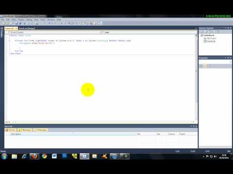 Visual Basic 2010 Tutorial - Lesson 1 - Hello World