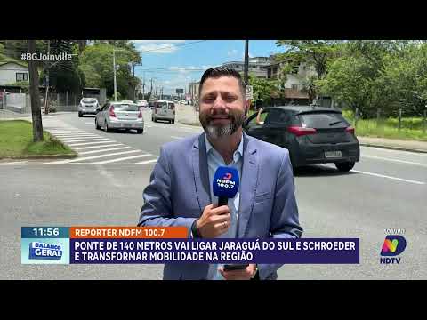 Construção de ponte de 140 m entre Jaraguá e Schroeder marca avanço na mobilidade