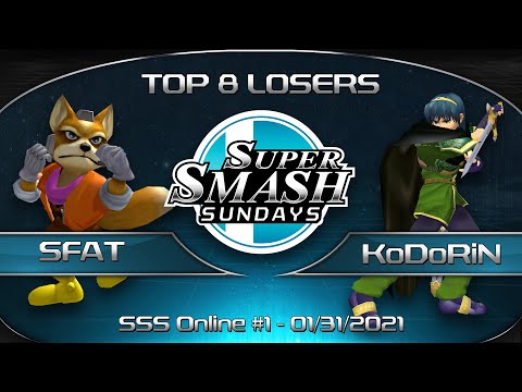 Super Smash Sundays Online #1 SFAT (Fox) vs. KoDoRiN (Marth) - SSBM Singles Top 8 Losers