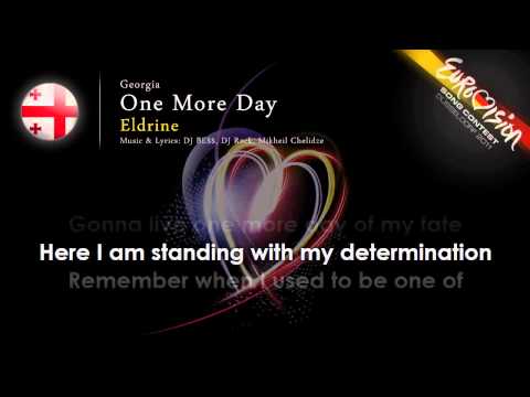Eldrine 'One More Day' Georgia   ESC 2011   onscreen lyrics