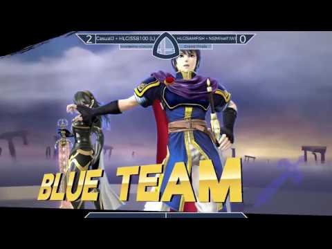 Sm4sh@Mines 43 - CasualJ + HLG|SSB100 [L] Vs. HLG|SAMFISH + NS|Miiself [W] - Doubles Grand Finals