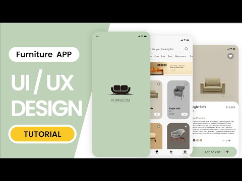 Furniture Shopping  App UI UX Design In Adobe XD | UI UX Design Tutorial.