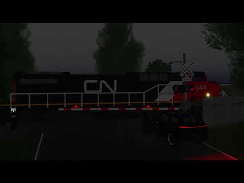 American railroad crossing compilation & Freight trains