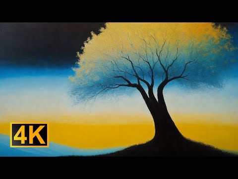 Painting Art Tree | Beautiful Nature Video 4K | Art slideshow no music