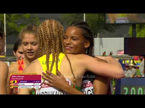 EC U20: 200m women S-F 2 // Borås 2019