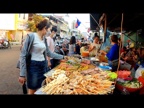 Evening Street Food Tour at Toul Tom Poung Market in Phnom Penh, Cambodia 2022