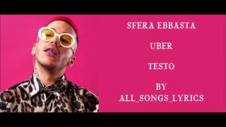 Sfera Ebbasta - Uber (Testo)