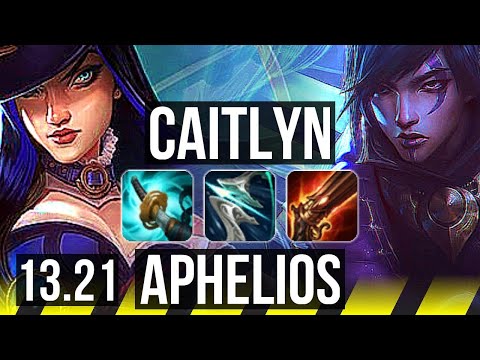 CAITLYN & Karma vs APHELIOS & Milio (ADC) | 16/1/8, Quadra, Legendary | KR Challenger | 13.21