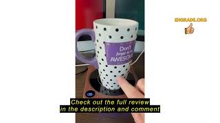 Review House Gem Mug Warmer - 36W Coffee Mug Warmer for Desk with Temperature Display, 2-12Hrs Auto