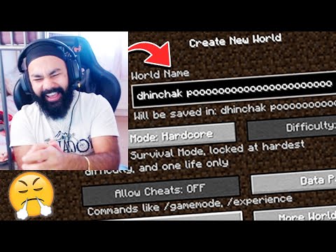 Naming my hardcore world after Dhinchak Pooja?! | Minecraft