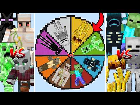MINECRAFT TOURNAMENT BUT ITS A ROULETTE OF TITAN MOBS | Minecraft Mob Battle