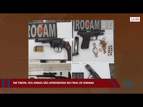 Em Timon, seis armas são apreendidas no final de semana 31 01 2022