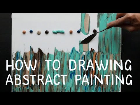 Abstract painting. Acrylic. Demo. Painting. Palette knife techniques. Acryllation