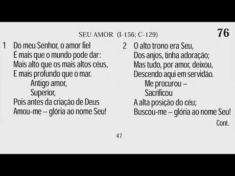 Do meu Senhor, o amor Fiel - Hino 76 EAV | Editora árvore da Vida | C. A. Tydeman