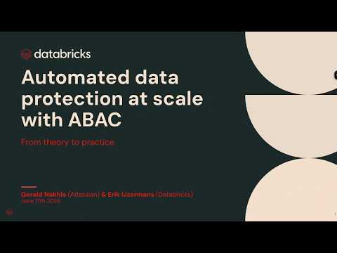 Watch: Data governance at scale: ABAC for fine-grained access control
