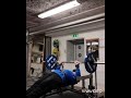 100kg bench press 34 reps with close grip,legs up