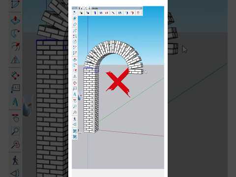 The fastest way to create an Arched brick entryway in SketchUp using the fredo6 Fredo Scale Plugin