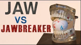 Can a Jawbreaker actually break your Jaw?! Teeth vs Jawbreaker!| Crushit