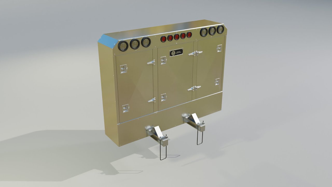 Aluminium Enclosed Headache Rack 3D Model