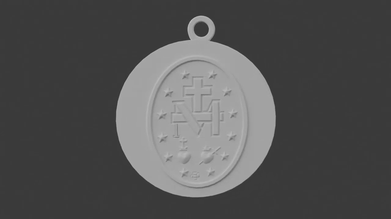 Miraculous Medal - For 3D Print 3D Print Model