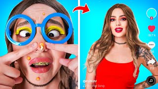 From NERD to POPULAR! Total makeover using viral hacks and gadgets from TikTok by FUN2U