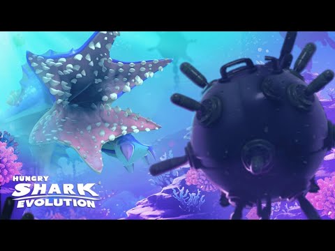 ABYSSHARK NEW LIVE EVENT (The most mines eaten) - Hungry Shark Evolution