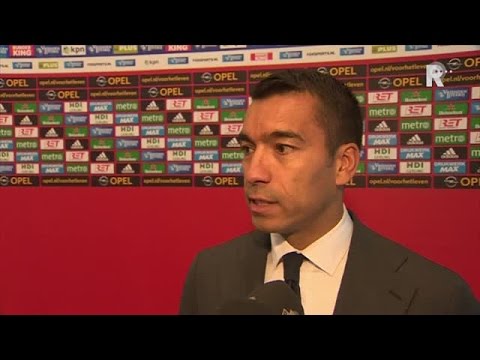 Giovanni van Bronckhorst na afloop van Feyenoord - Willem II