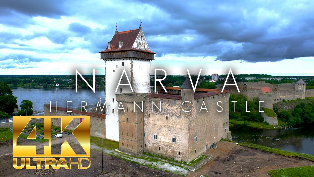 NARVA - HERMANN CASTLE, (ESTONIA) 4K, Drone #estonia #drone #4k #nature #history #castle