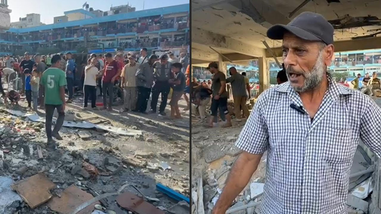 Defesa Civil de Gaza reporta 14 mortos em bombardeio israelense a escola | AFP