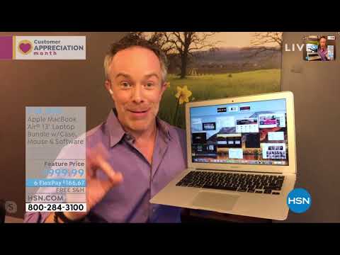 Apple MacBook Air Laptop Bundle with Case, Mouse and Sof...