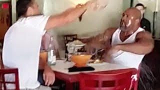 Wladimir Klitschko Fights Shannon Briggs & throws Water in his Face in a Restaurant - Full Fight