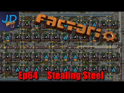 Stealing Steel Ep64 | Factorio Biter Hell | Gameplay, Lets Play