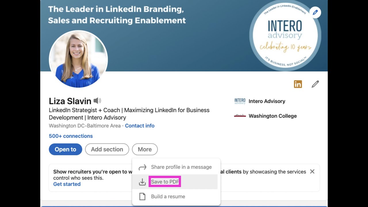 How to Download Your LinkedIn Profile as a PDF