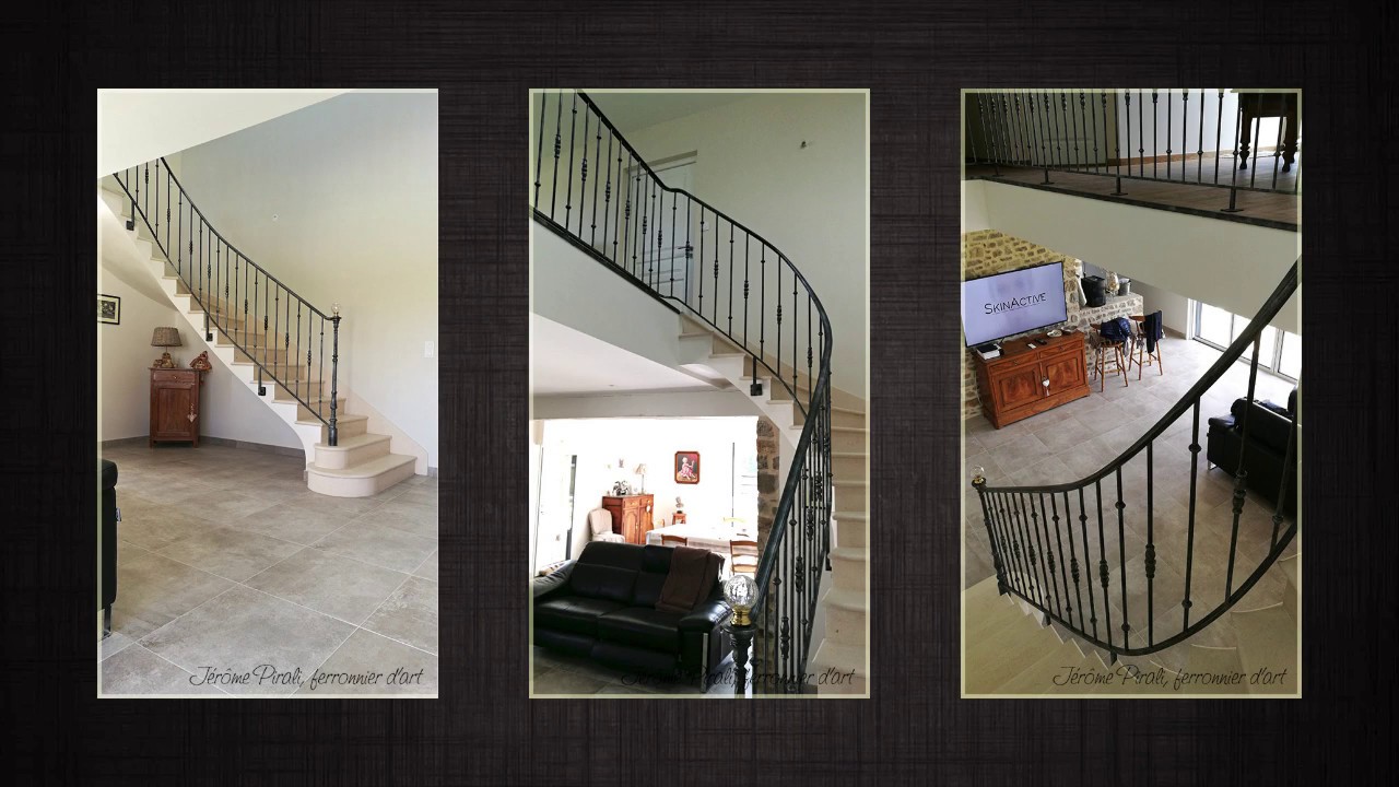 Rampe d'escalier fer forgé modèle 10