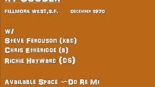 RY COODER - FILLMORE WEST,S.F. -December 1970