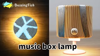 🎵 Made a Gorgeous Music Box Lamp | Resin Art 🎵