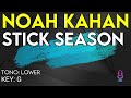 Noah Kahan - Stick Season - Karaoke Instrumental - Lower