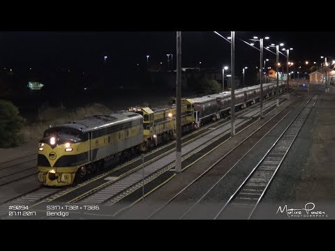 2017 11 07-08 - SSR loaded broad gauge grain - #9094 - S317 + T381 + T386