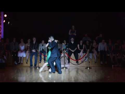  Jimena Hoeffner  and  Fernando Carrasco  are  dancing  at  Portland tango festival  in  2016