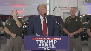 Trump shifts campaign focus in Michigan to crime
