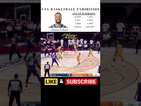DAME TIME CAME TOO EARLY! TEAM USA LOSES AGAIN (USA vs Australia Men’s Basketball Exhibition Game)