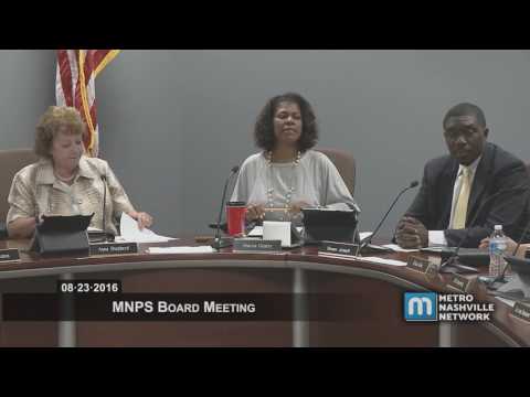 08/23/16 MNPS Board Meeting: Work Session