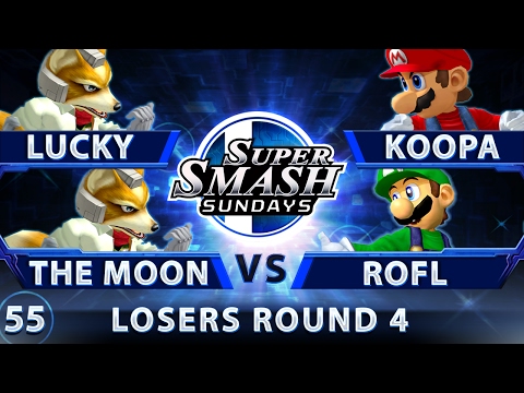 SSS 55 - Lucky & The Moon vs. KoopaTroopa895 & ROFL - SSBM LR4 - Smash Melee