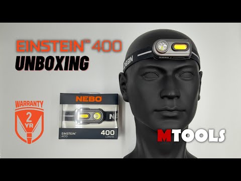 NEBO UNBOXED - NEBO EINSTEIN 400 - Rechargeable 400 Lumen Headlamp - Compact and Lightweight
