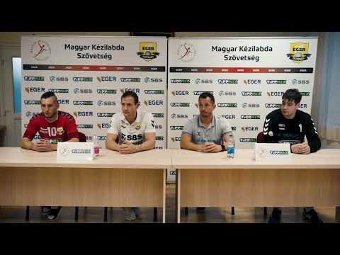 Az SBS-Eger–HE-DO B. Braun Gyöngyös bajnoki mérkőzést (32–36) követő sajtótájékoztató